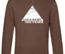 MQ LIVE IS SHORT TAKE THE RIDE - Organic Hoodie Unisex - braun