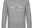MQ NEVER STOP DISCOVERING - Organic Hoodie Unisex - grau