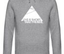MQ LIVE IS SHORT TAKE THE RIDE - Organic Hoodie Unisex - grau